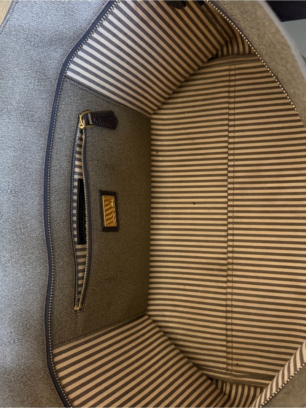 Authentic Fendi Brown Zucca Canvas Roll Tote - Picture 9 of 12